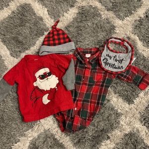**BABY CLOTHES** Carter’s Christmas Bundle Sz 9 mo